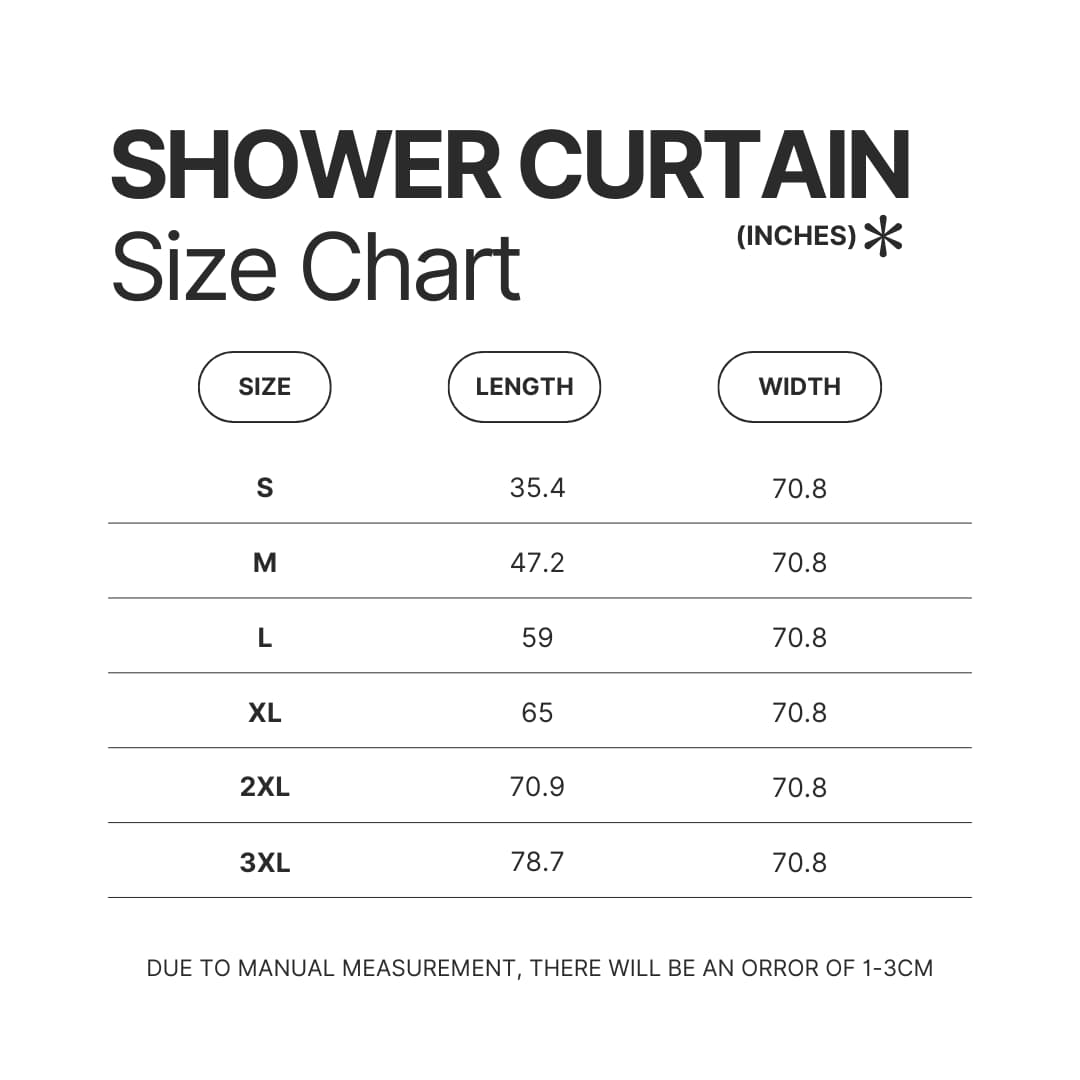 Shower Curtain Size Chart - Hollow Knight Shop